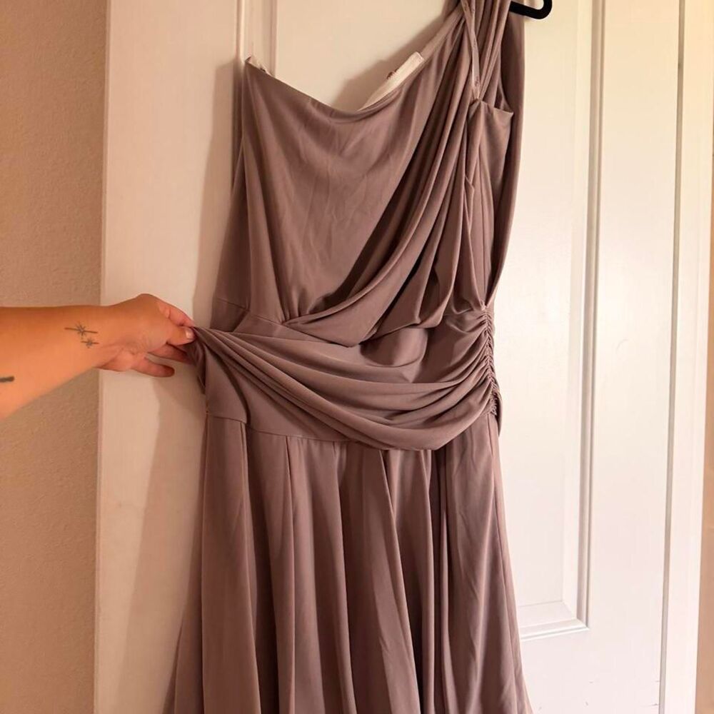 Unbranded Women's Brown and Grey Dress